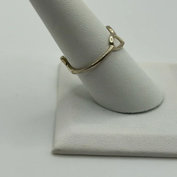 Sterling Silver 925 Heart & Cross Ring Size 7.5 - Picture 5 of 6